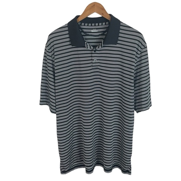 PO754 Men’s Under Armour Performance Striped Short Sleeve Golf Polo Shirt XL - Picture 1 of 4